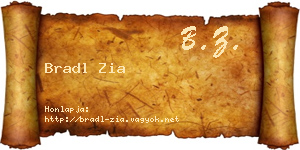 Bradl Zia névjegykártya